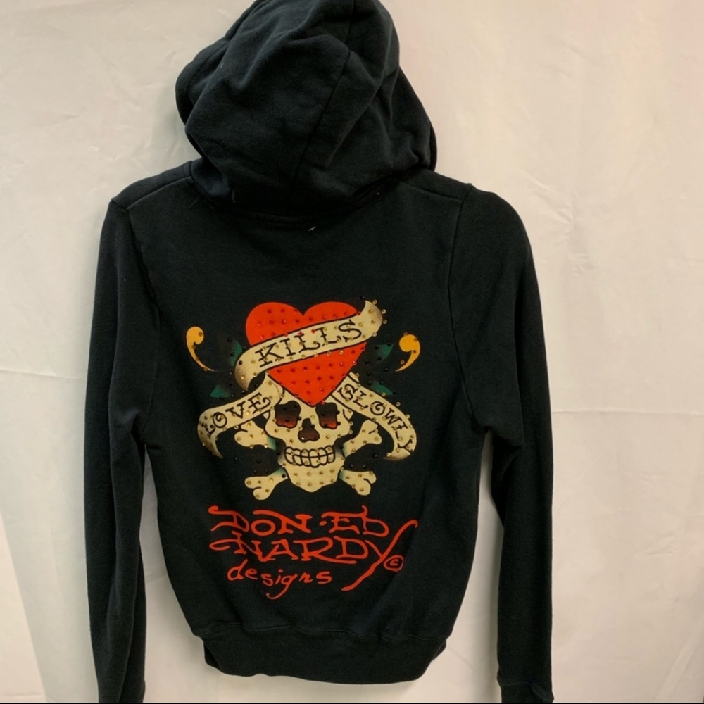 ED HARDY BEJEWELED HOODIE